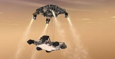 Descente de Curiosity dans le ciel martien Afficher l'image d'origine