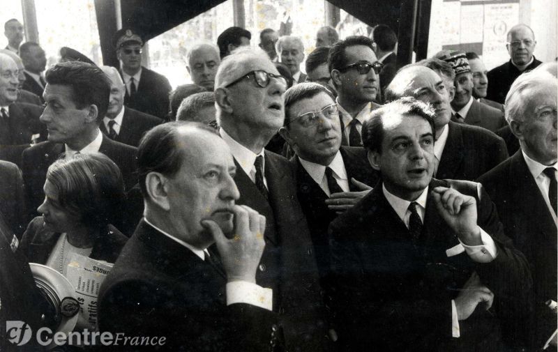 Visite du général de Gaulle à la Maison de la Culture de Bourges, le 15 mai 1963 - Source : Journal Le Berry, 19/01/2013