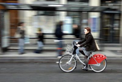 Déplacements doux à Lyon : le Velo'V. Copyright Bertrand Riotord