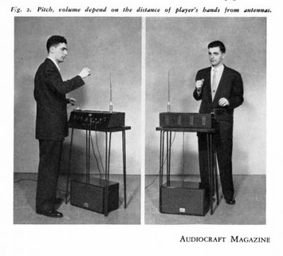 Robert Moog jouant du theremin