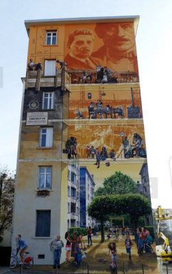 Mur peint "Les temps de la Cité