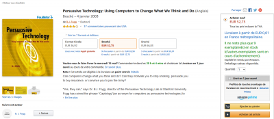capture d'écran du site amazon