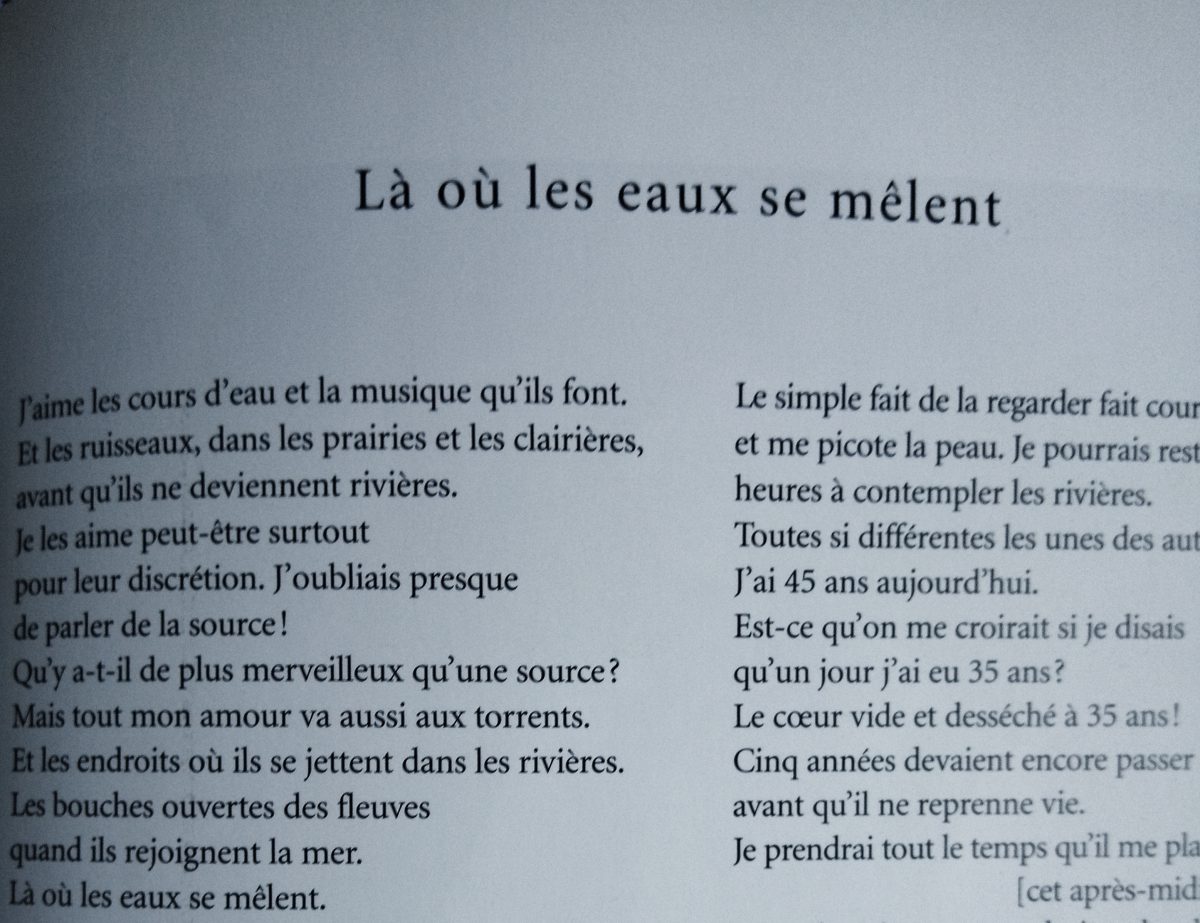 photo d'un extrait de poème de Raymond Carver