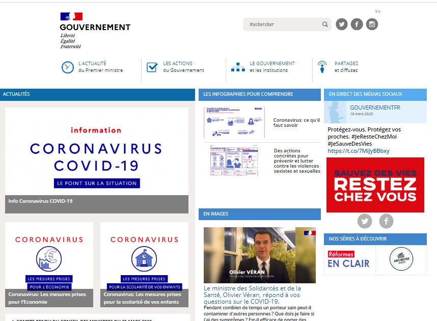 site Gouvernement.fr