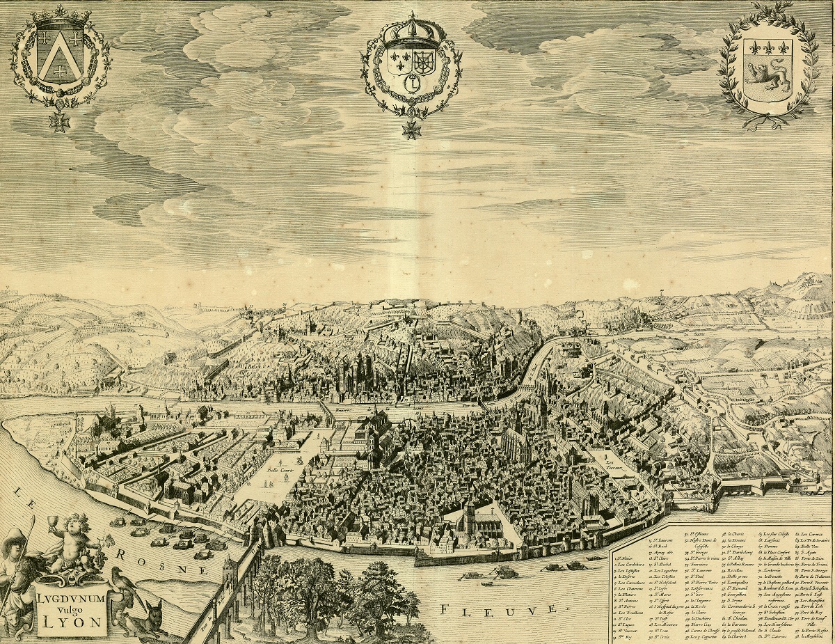 Vue de Lyon par Simon Maupin, 1625
