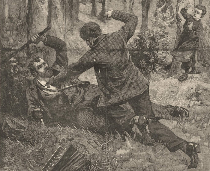 L'arrestation de Vacher par M. Champet à Champis (Ardèche)