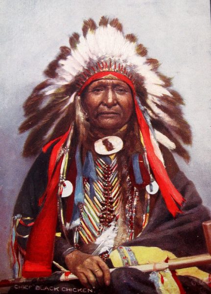 photo colorisée de Chief Black Chicken